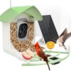 Bird Feeder with Camera,Smart AI Birds Breed Recognition,Birds Motion Detection with Real-Time Notice,Auto Capture Bird Watching WiFi Camera,Solar-Powered Outdoor Charging Bird House,Ideal Gifts,Green